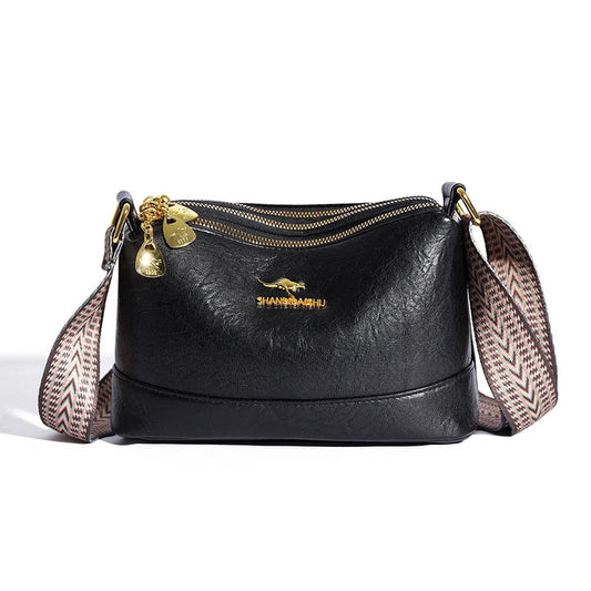 Bolsa de ombro em couro refinado Amanda