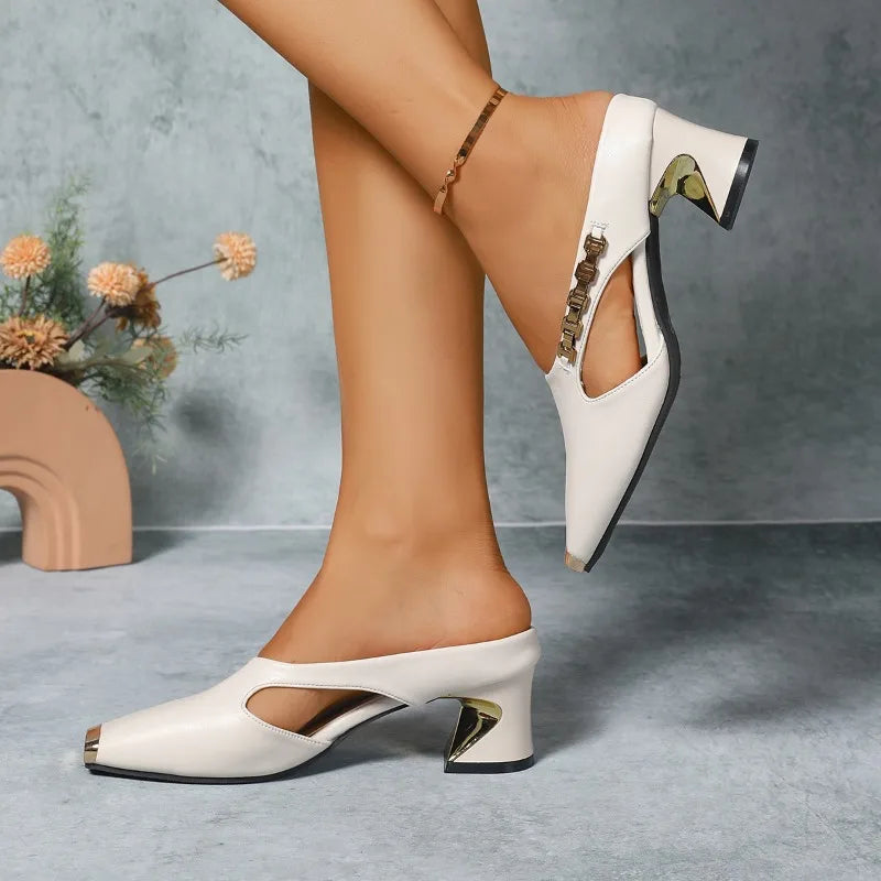 Marciana Sapatos de salto alto com biqueira metálica