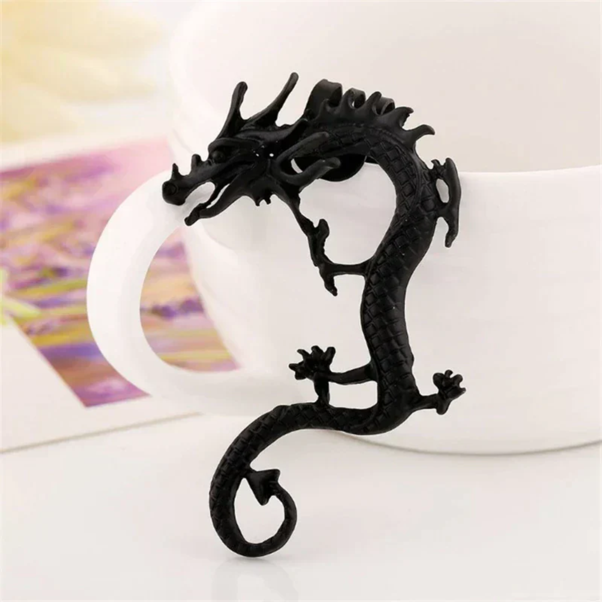 BRINCOS DRAGÃO PRATEADO