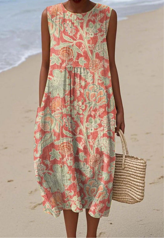 Leva - Vestido com Estampa Floral Vintage