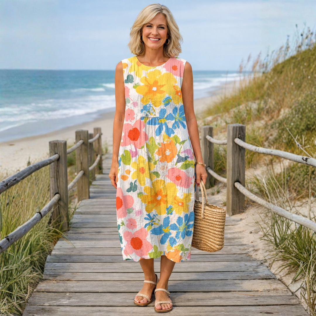 Ella | Vestido Midi Floral Pastel