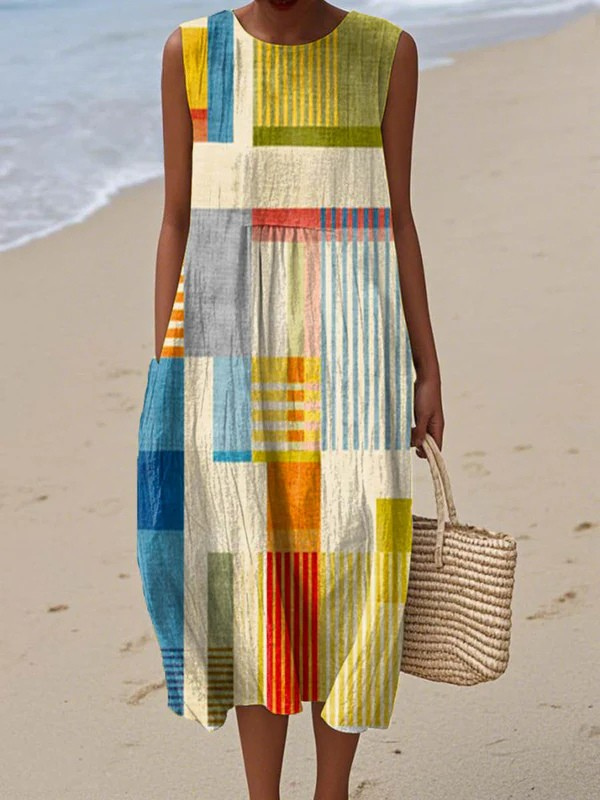 Eve™ Vestido Midi Geométrico