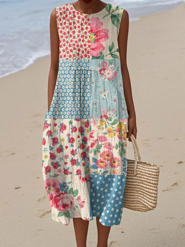 Anna | Vestido Midi Patchwork