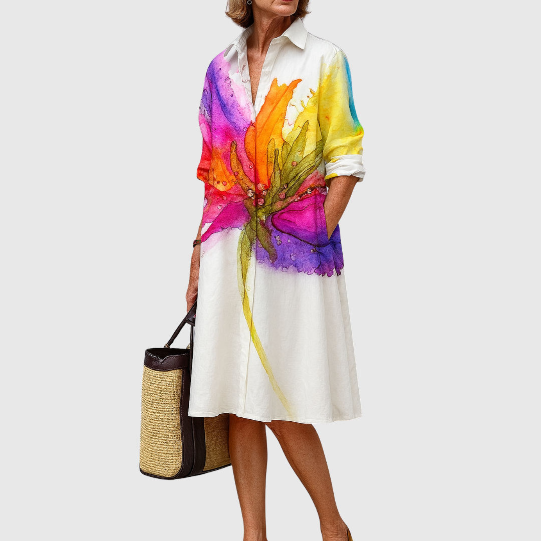 Dorisa | Vestido Midi Luxo para Conforto Sem Esforço no Verão