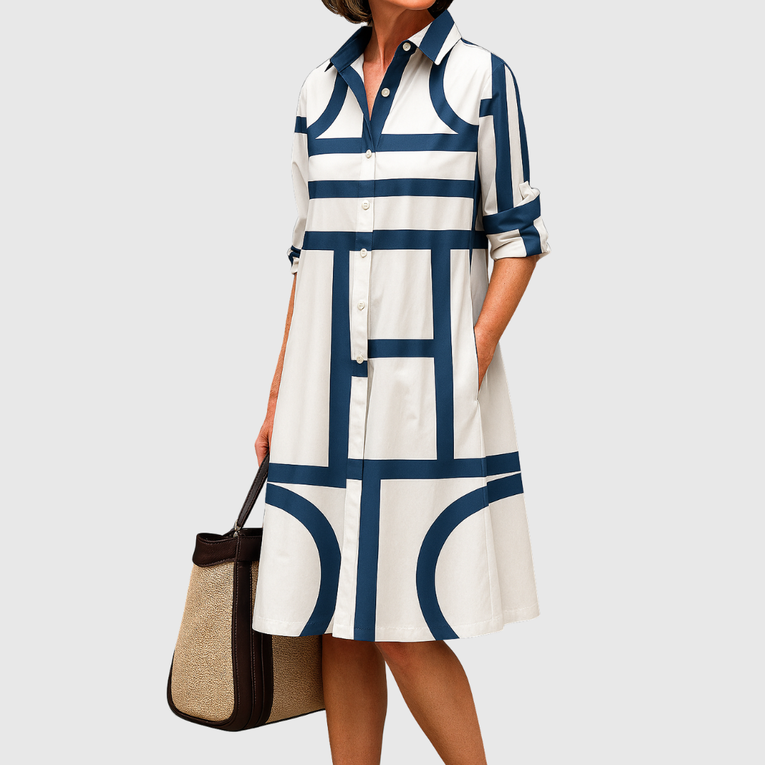 Jania | Vestido Midi Elegante para Estilo Sem Esforço