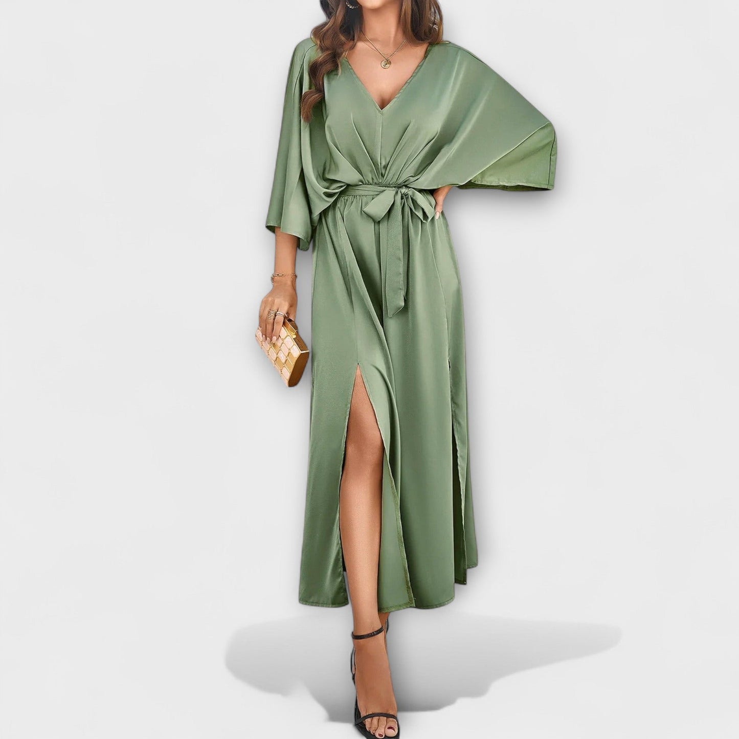 Sabrina - Maxivestido com Decote em V