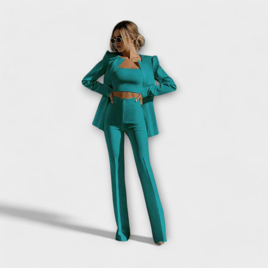 Selina - Conjunto Elegante de 3 Peças (Blazer, Top, Calça)