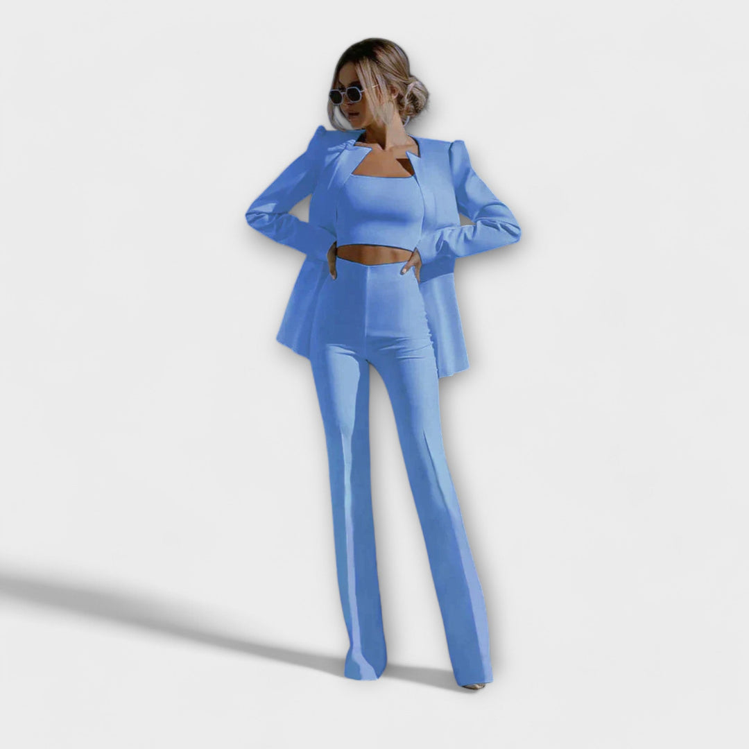 Selina - Conjunto Elegante de 3 Peças (Blazer, Top, Calça)