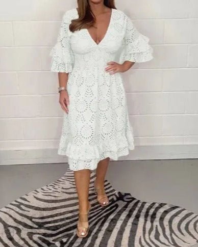 Alva - Vestido de Renda Elegante