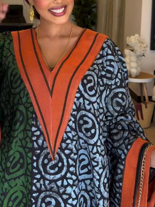 LIVARA™ | Vestido Chic com Painel de Cores