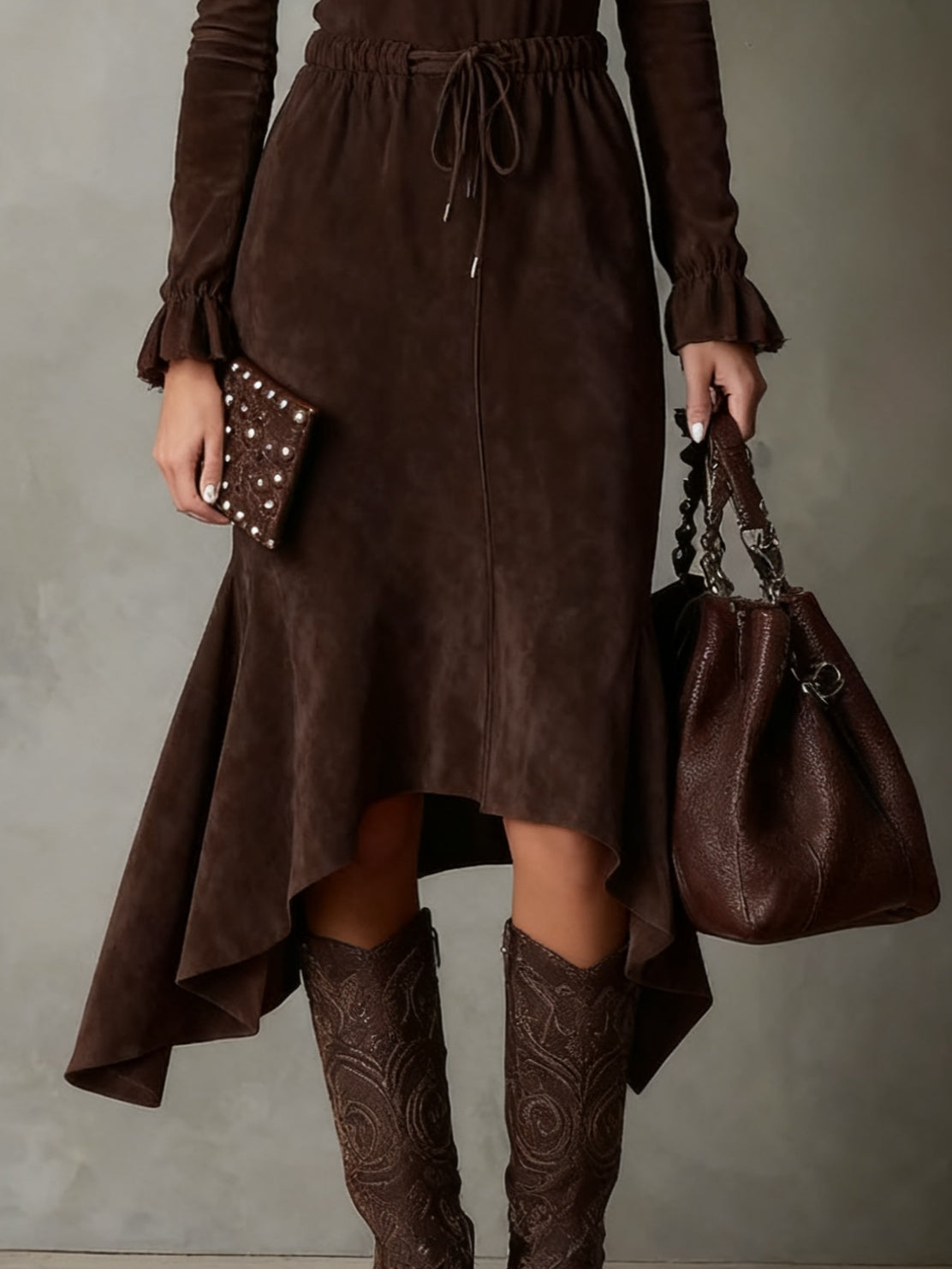 Vestido Midi com Cordão