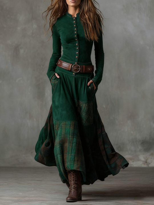 Fiona | Vestido Maxi Vintage Elegante