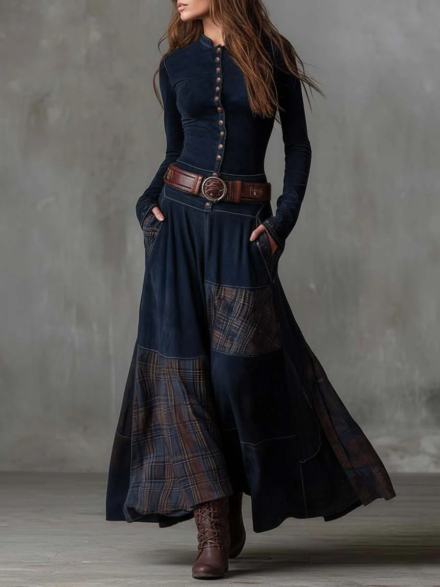 Fiona | Vestido Maxi Vintage Elegante