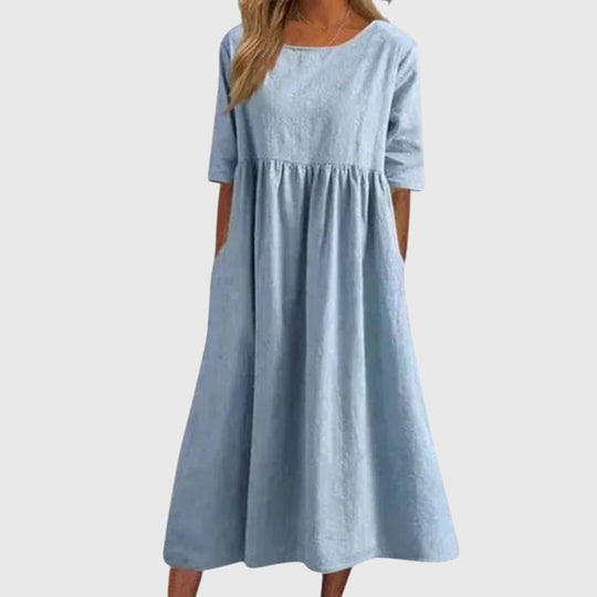 Haisley™ | Vestido Elegante de Manga Curta