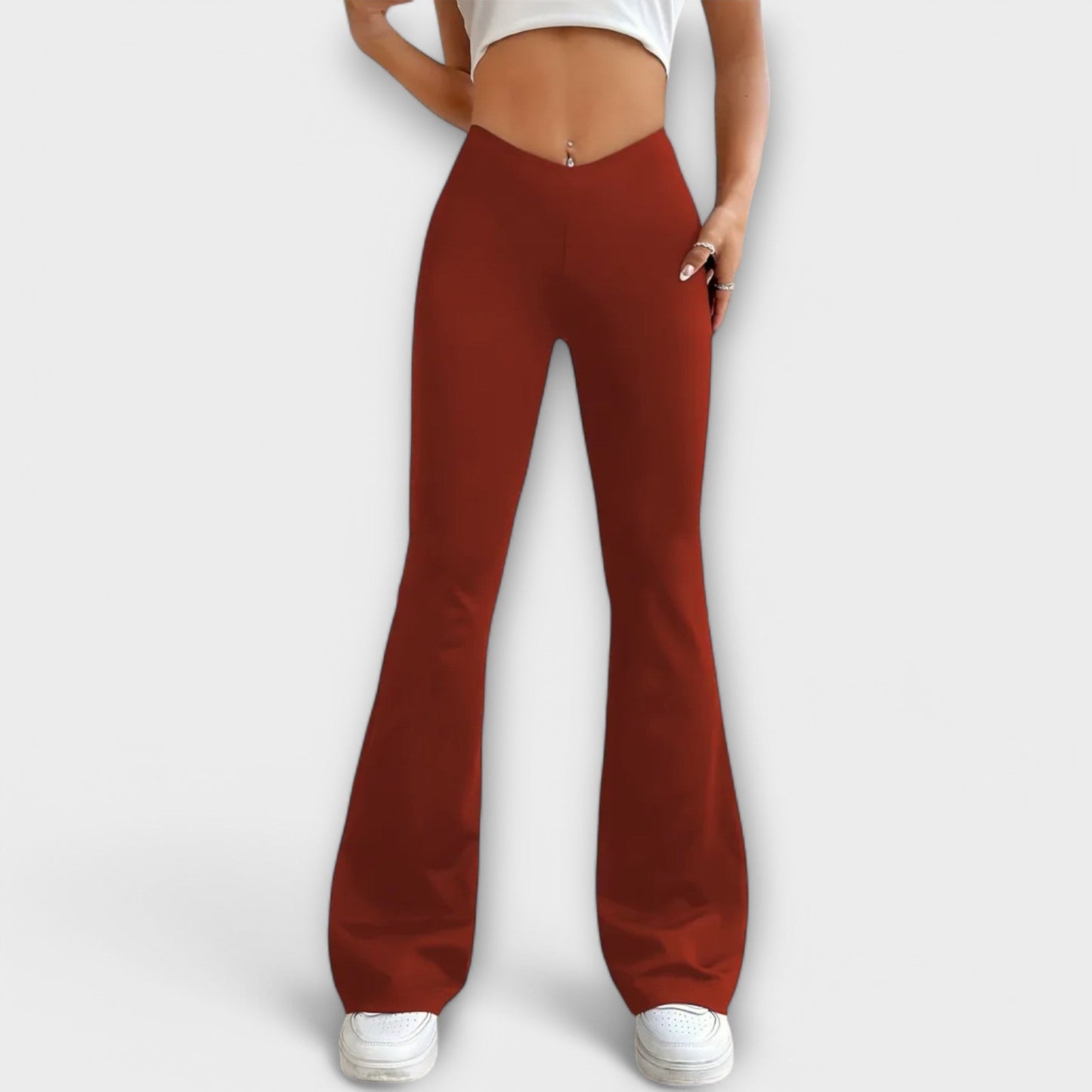 Serena - Calça larga com perna flare