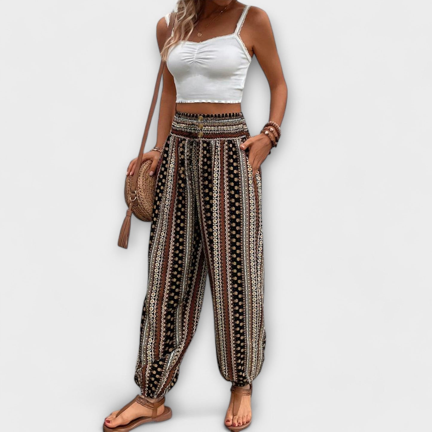 Scarlett - Calça com gráfico étnico