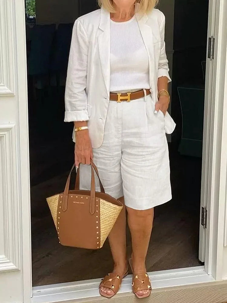 Leontina - Conjunto Completo com Blazer e Shorts