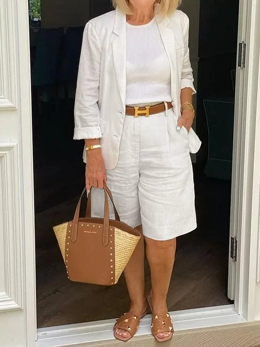 Leontina - Conjunto Completo com Blazer e Shorts