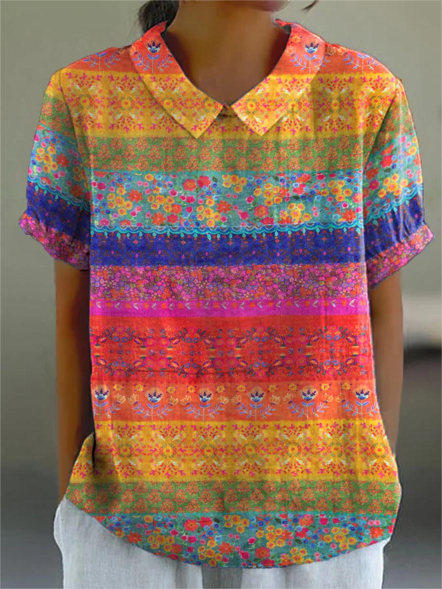 Maya | Camisa Listrada Floral