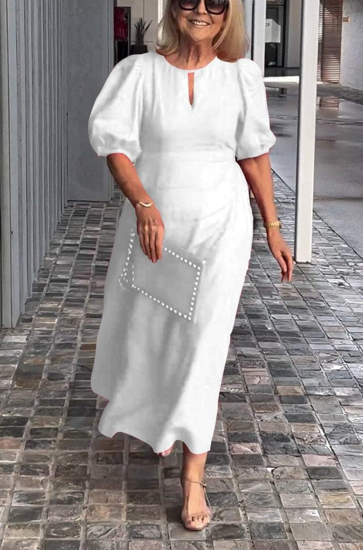 Juliana - Vestido Elegante com Mangas Bufantes