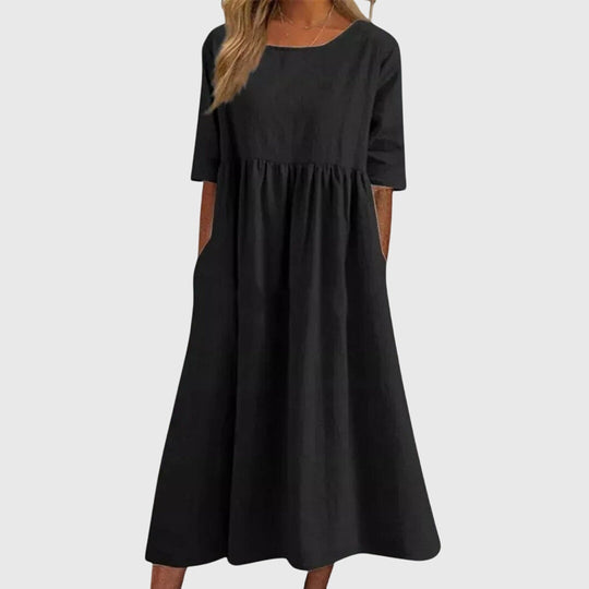 Haisley™ | Vestido Elegante de Manga Curta