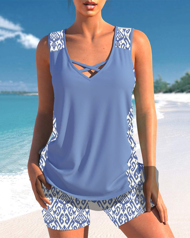 Sylvia | Tankini com Estampa Geométrica