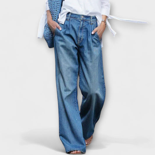 Ava - Jeans de Alta Qualidade com Pernas Largas