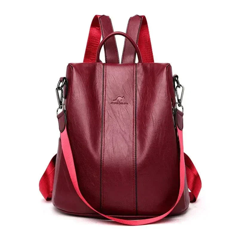 Mochila de couro PU durável e segura