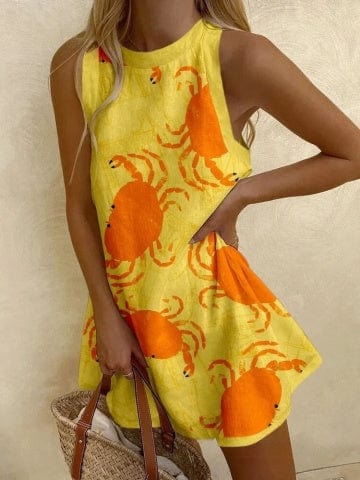 Adalee™ Vestido Mini de Linho