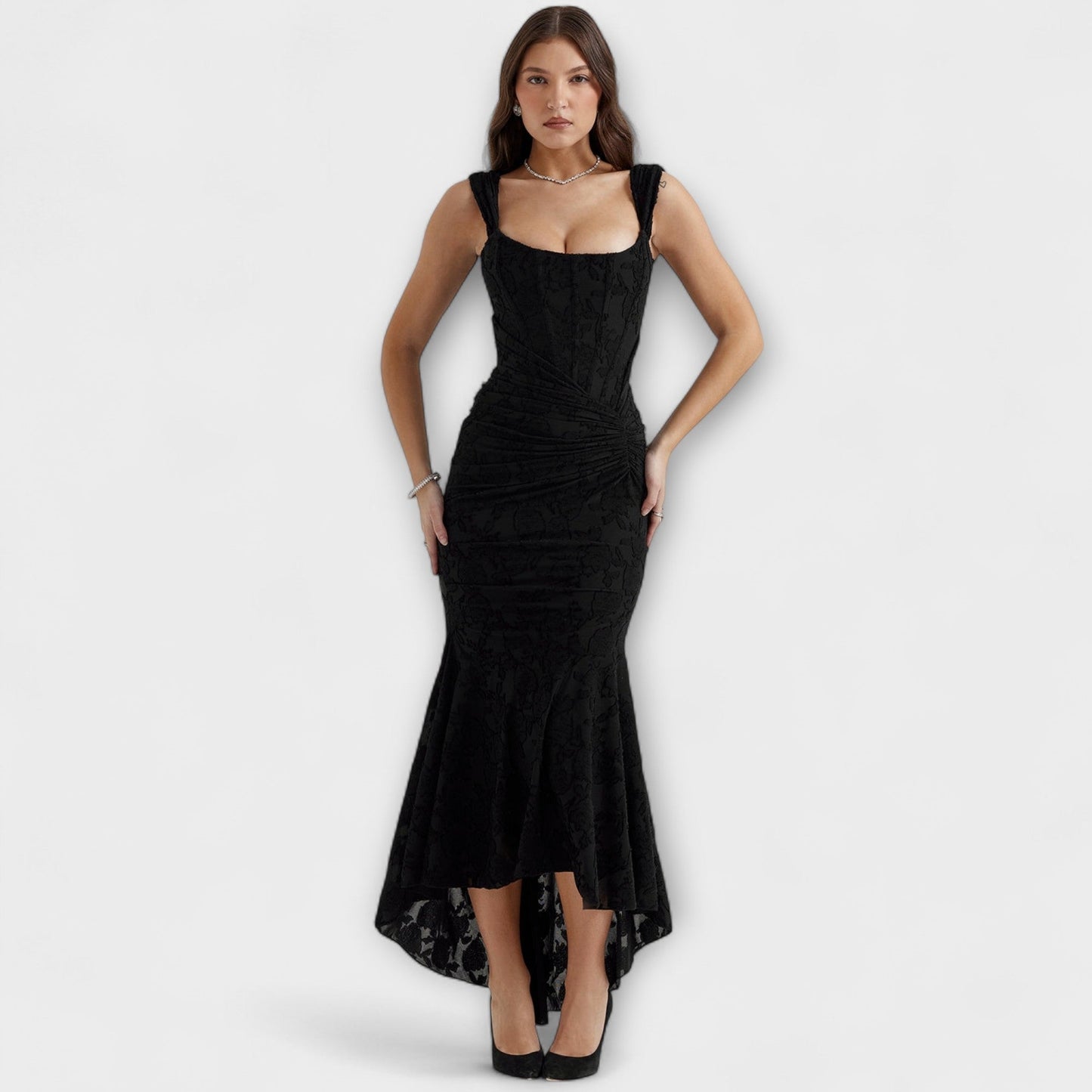Renske - Vestido Longo com Corset Elegante e Refinado