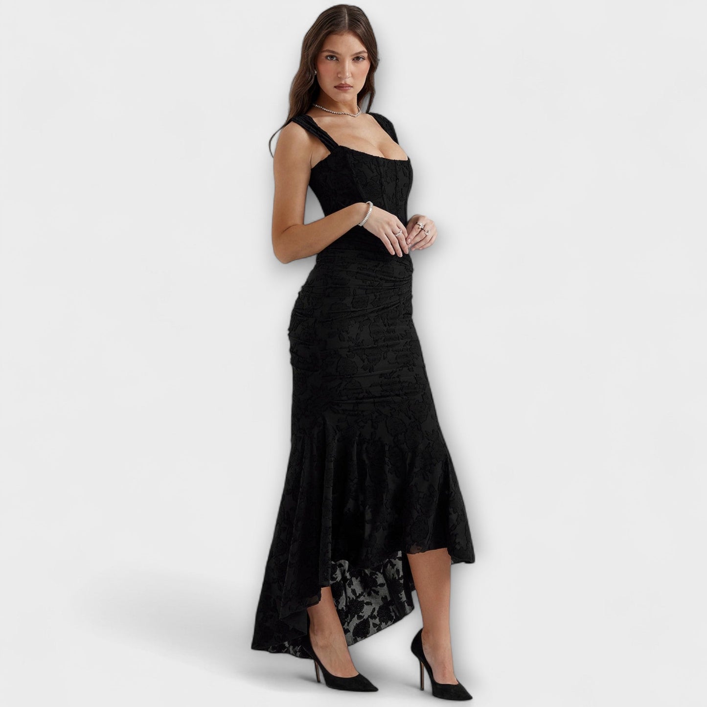 Renske - Vestido Longo com Corset Elegante e Refinado