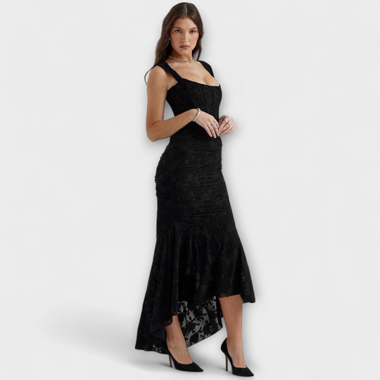 Renske - Vestido Longo com Corset Elegante e Refinado
