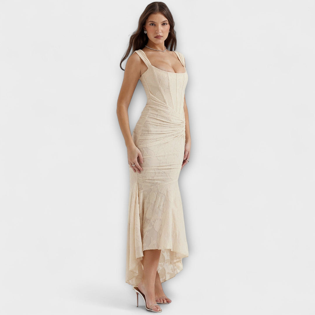 Renske - Vestido Longo com Corset Elegante e Refinado