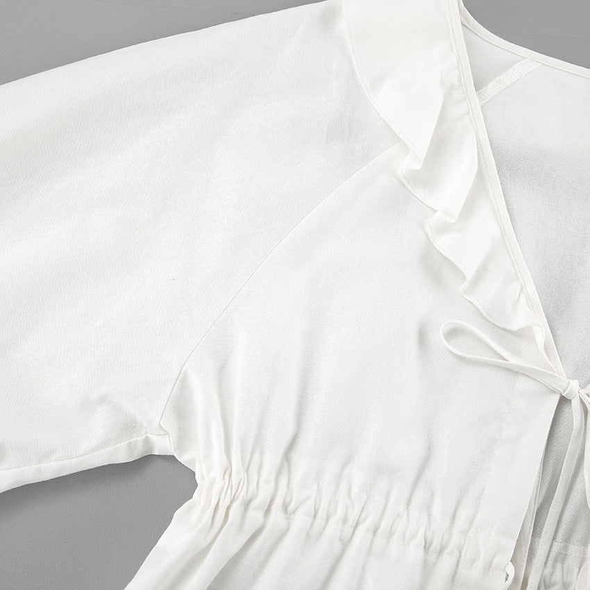 Alexandra - Conjunto de Top com Laço Frontal e Shorts