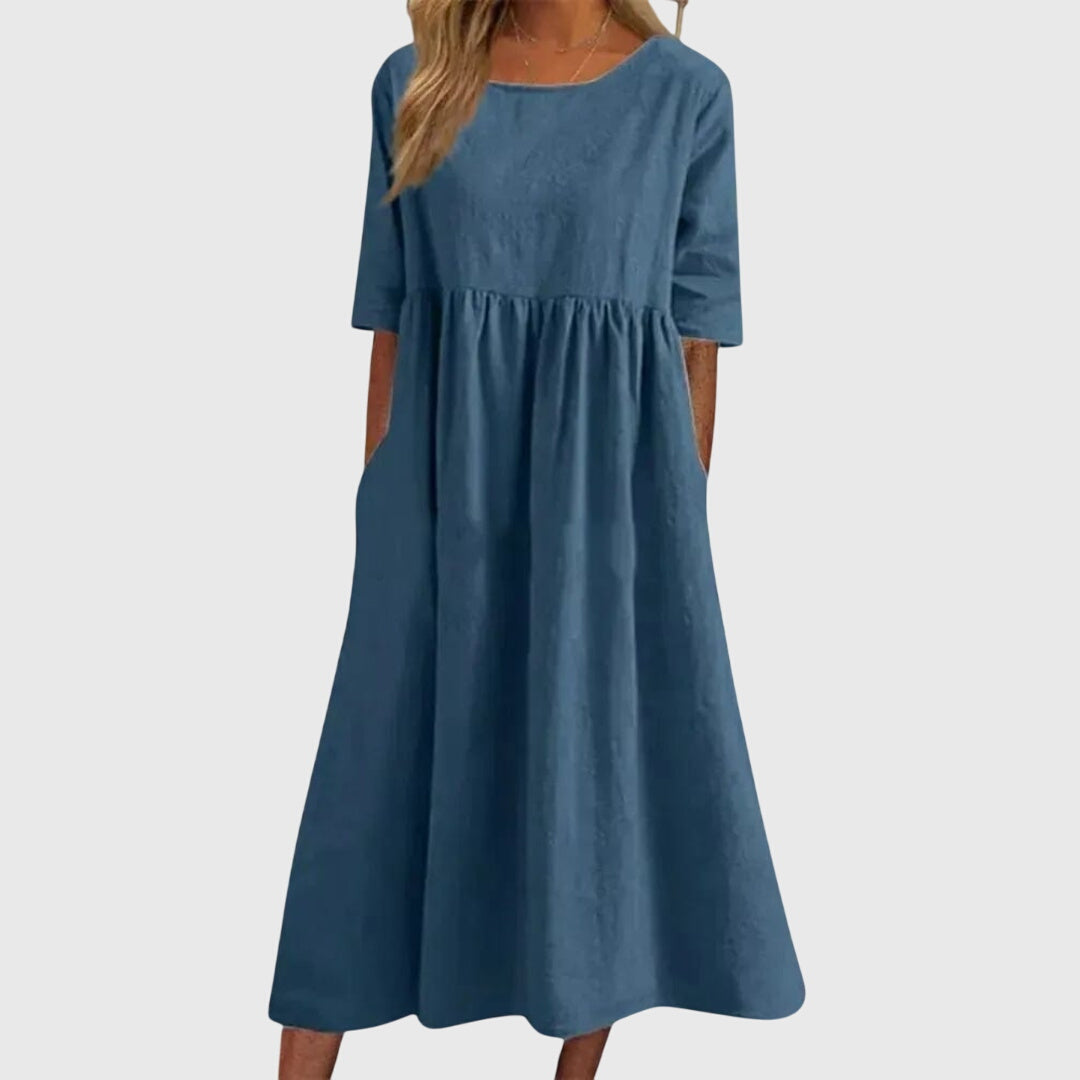 Haisley™ | Vestido Elegante de Manga Curta