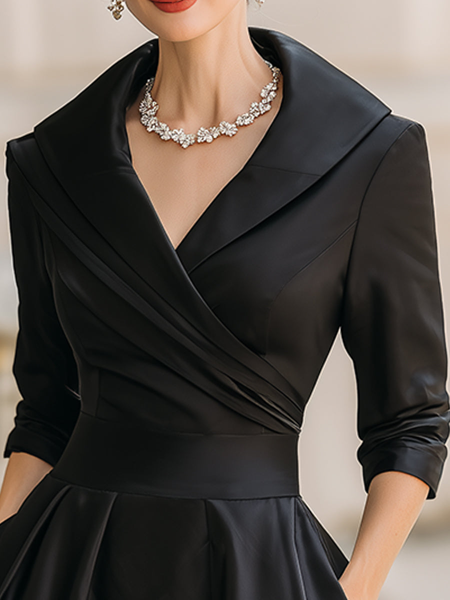 Lea™ - Vestido midi elegante com brilho sutil