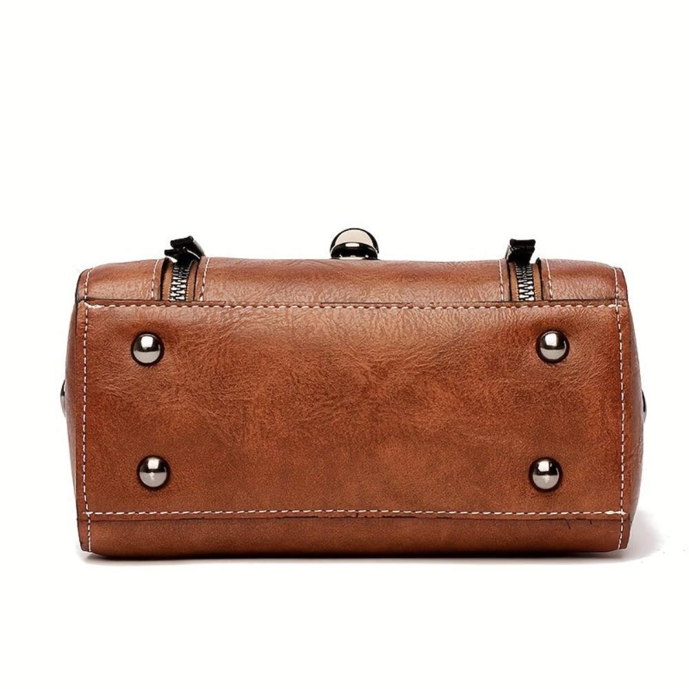 Zoe - Bolsa de Ombro de Couro Elegância Atemporal