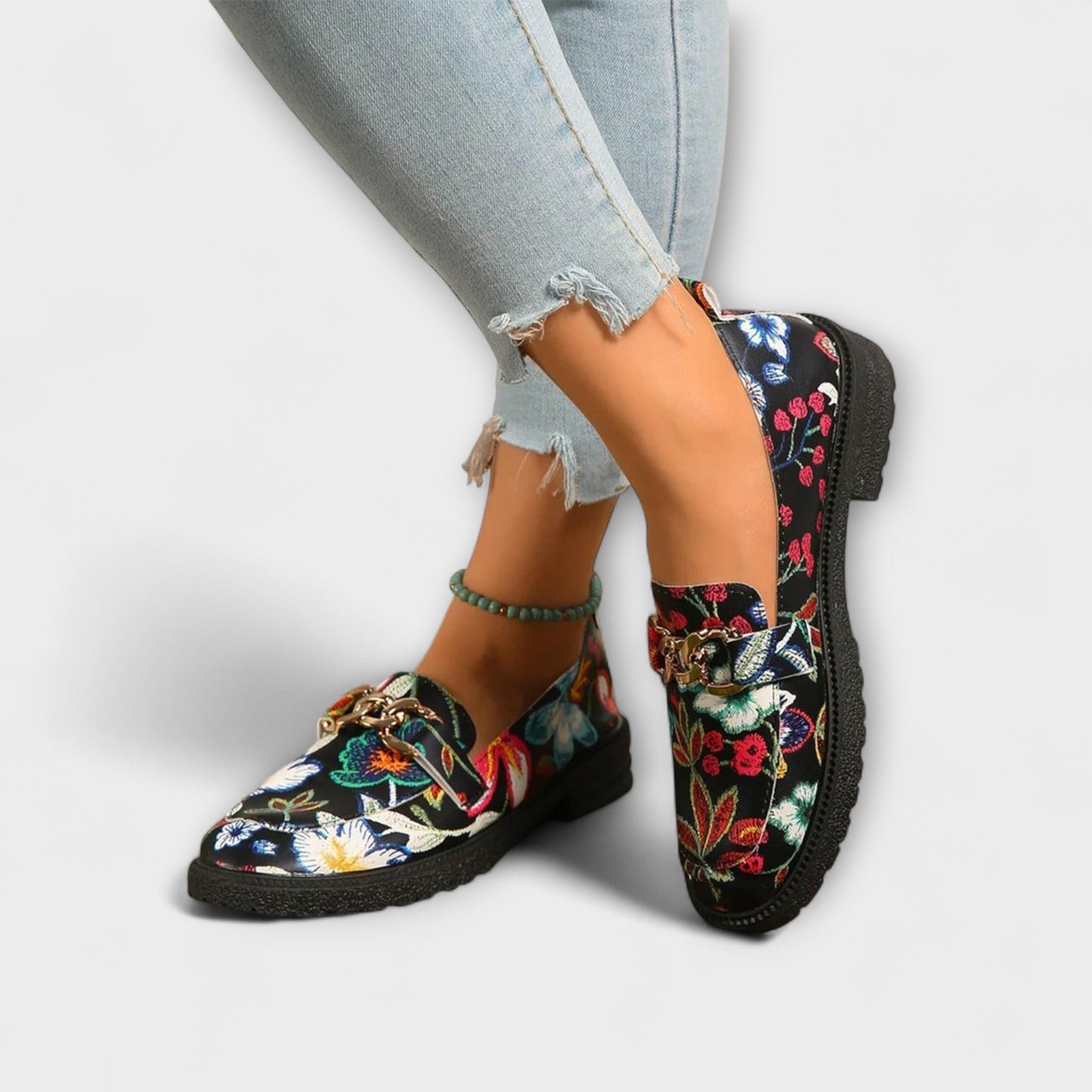 Orla – Mocassins coloridos com padrão floral