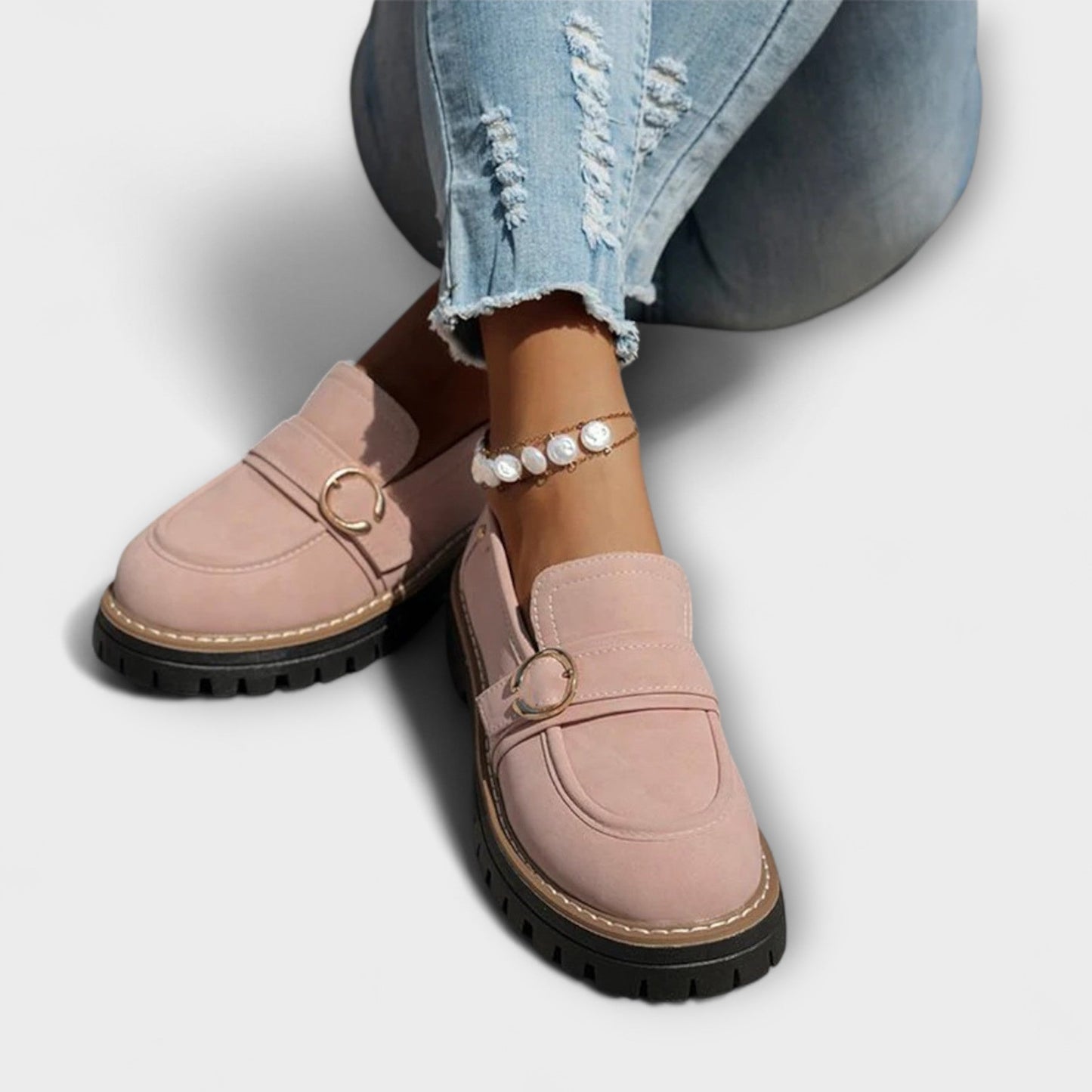 Lora – Mocassins casuais com bico redondo