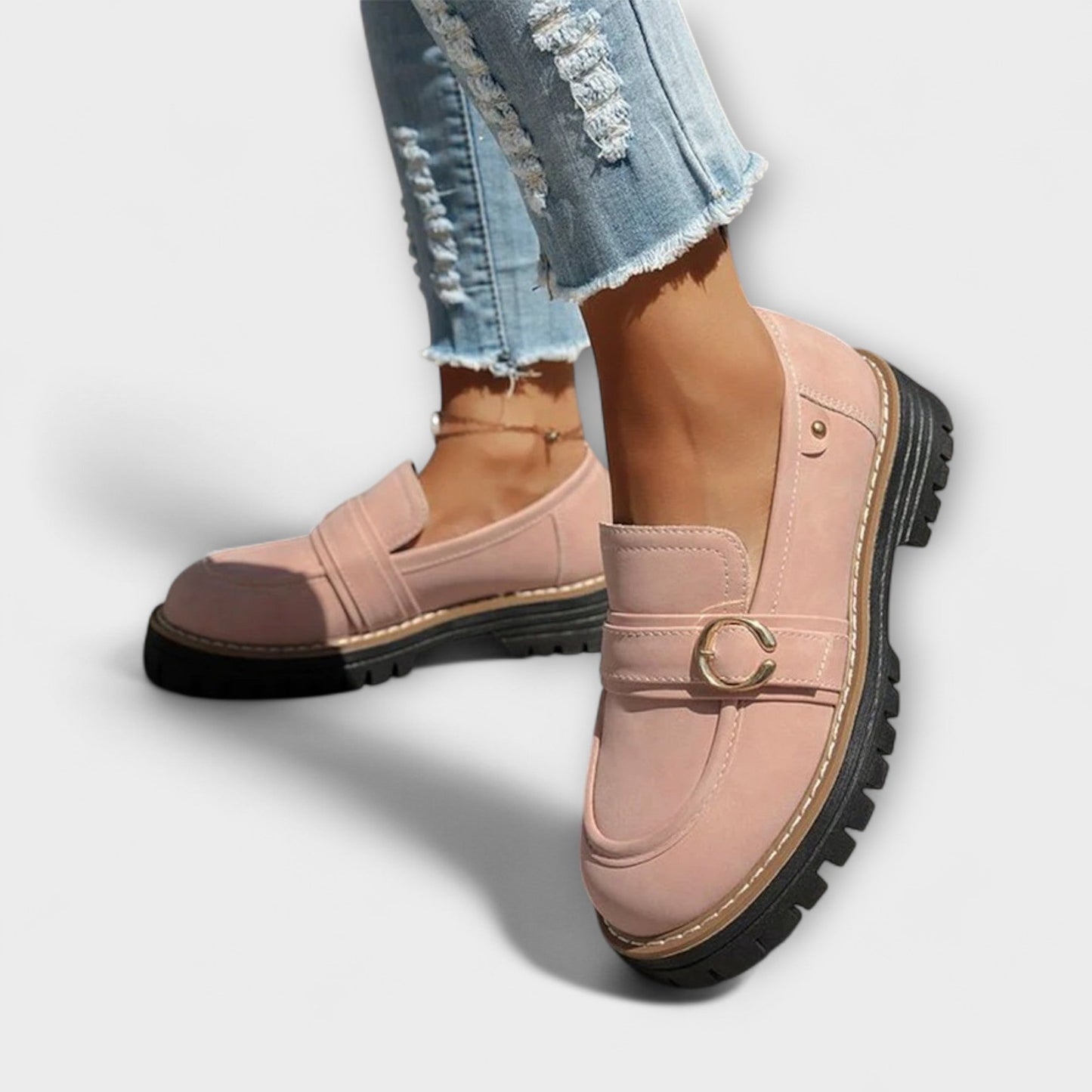 Lora – Mocassins casuais com bico redondo