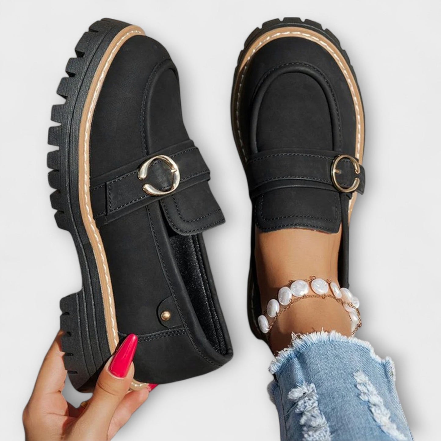 Lora – Mocassins casuais com bico redondo