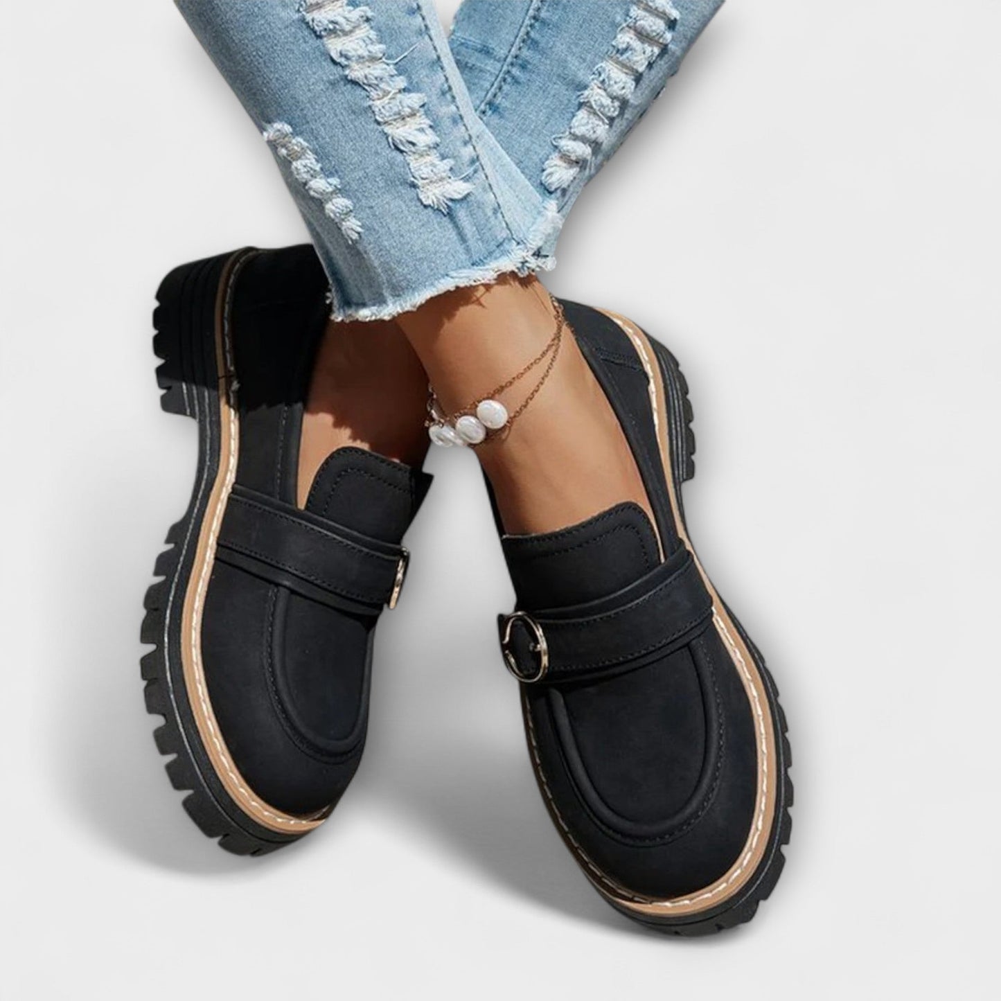 Lora – Mocassins casuais com bico redondo