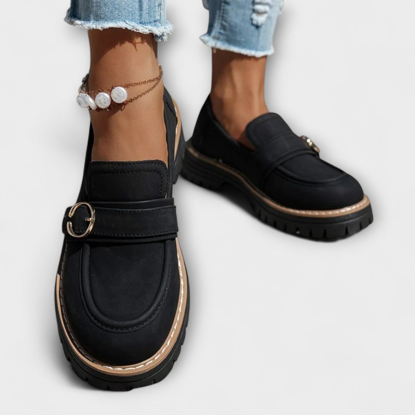 Lora – Mocassins casuais com bico redondo