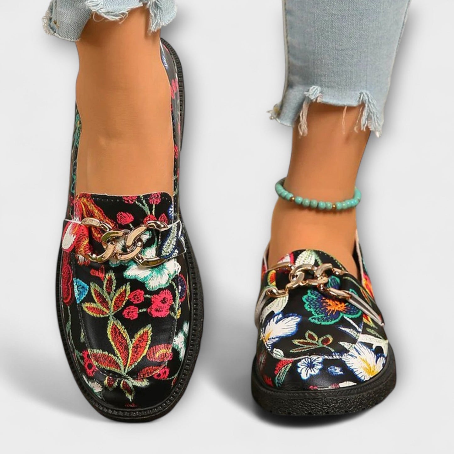 Orla – Mocassins coloridos com padrão floral