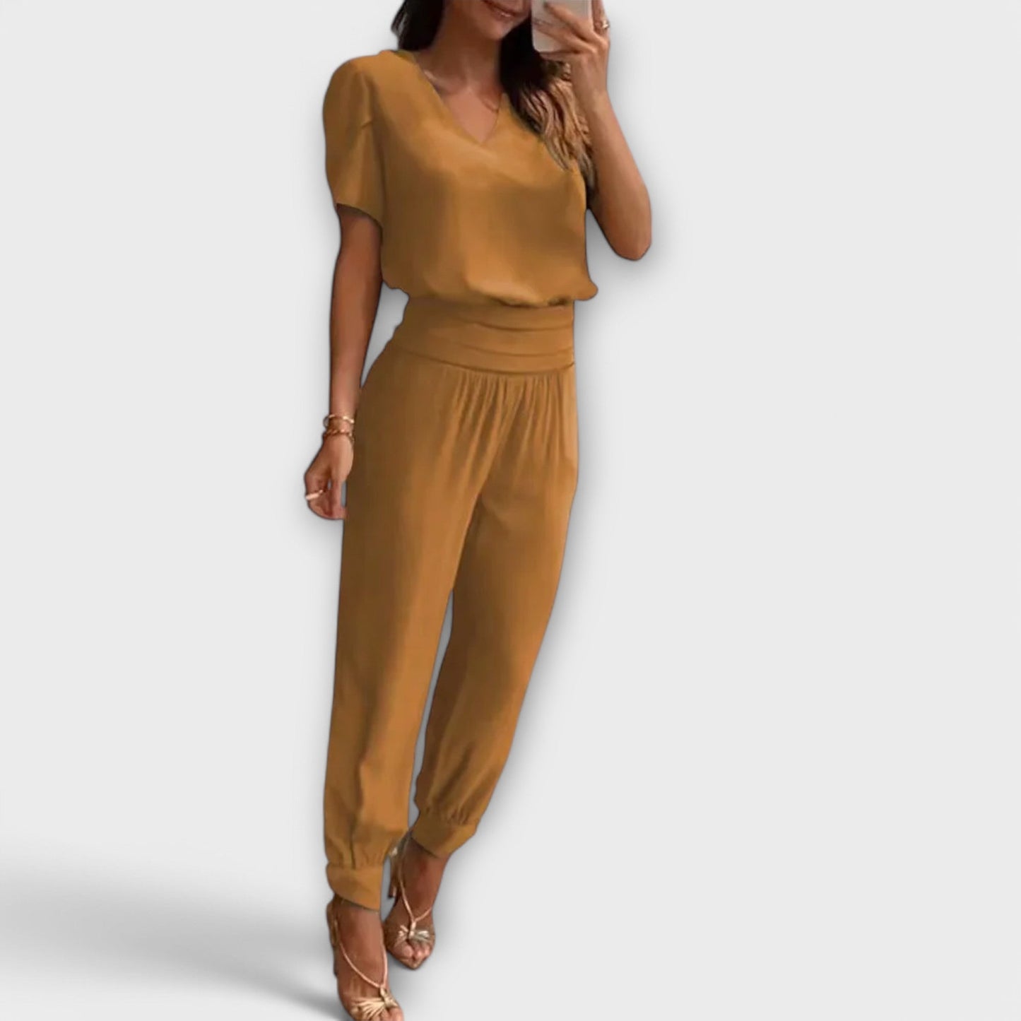 Irmelin – Conjunto Elegante com Blusa e Calça