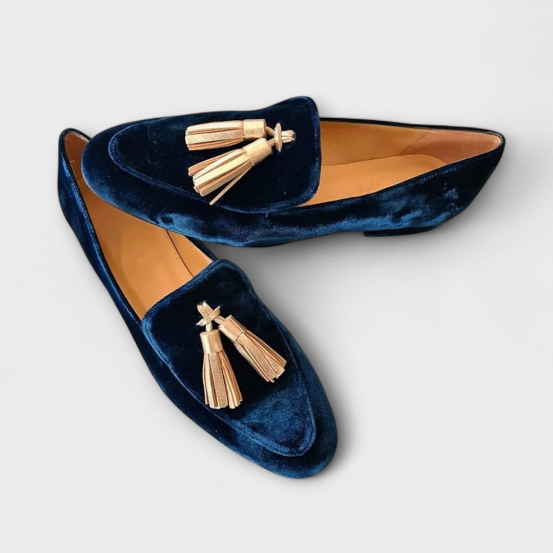 Quinnlyn – Mocassins inspirados no vintage com franjas