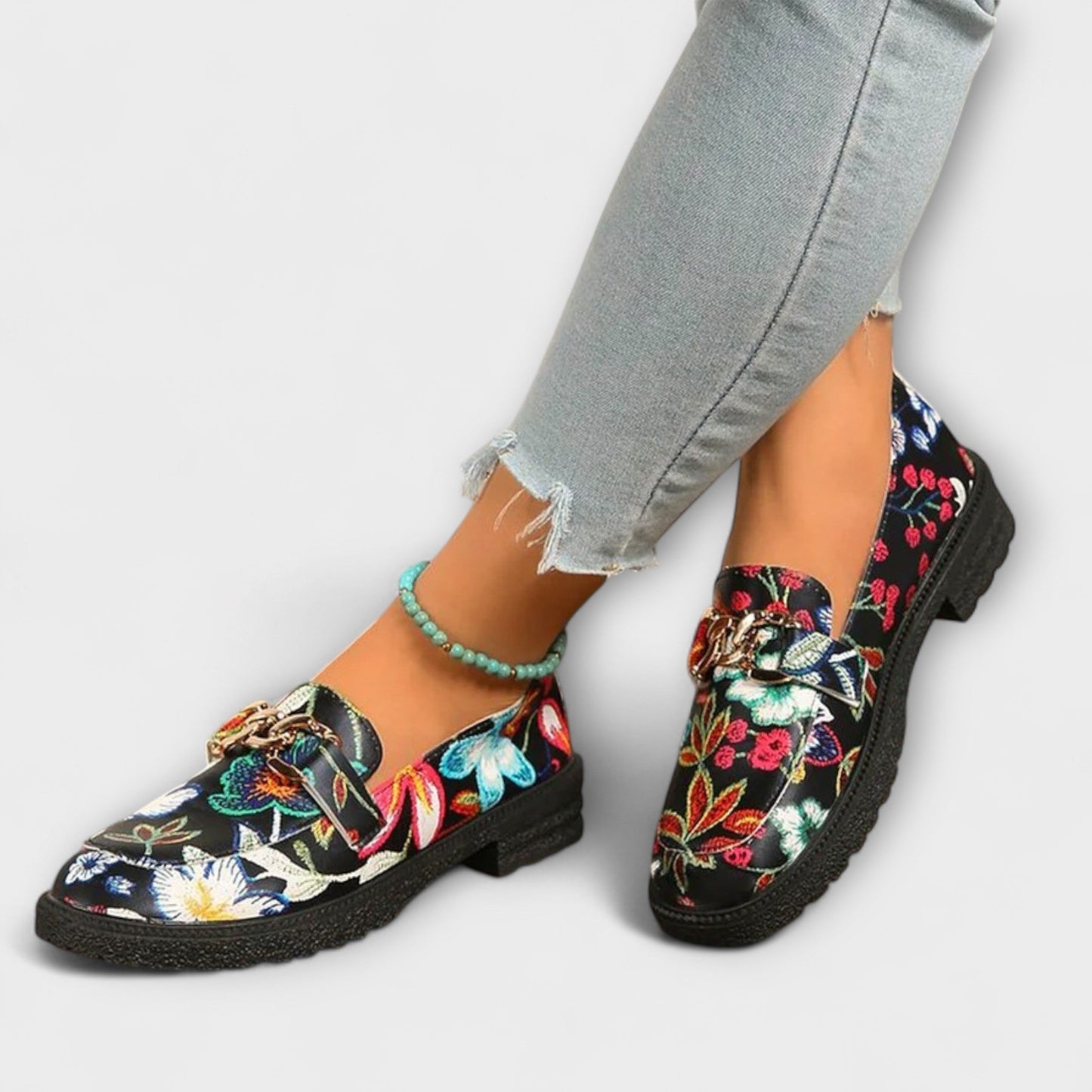 Orla – Mocassins coloridos com padrão floral