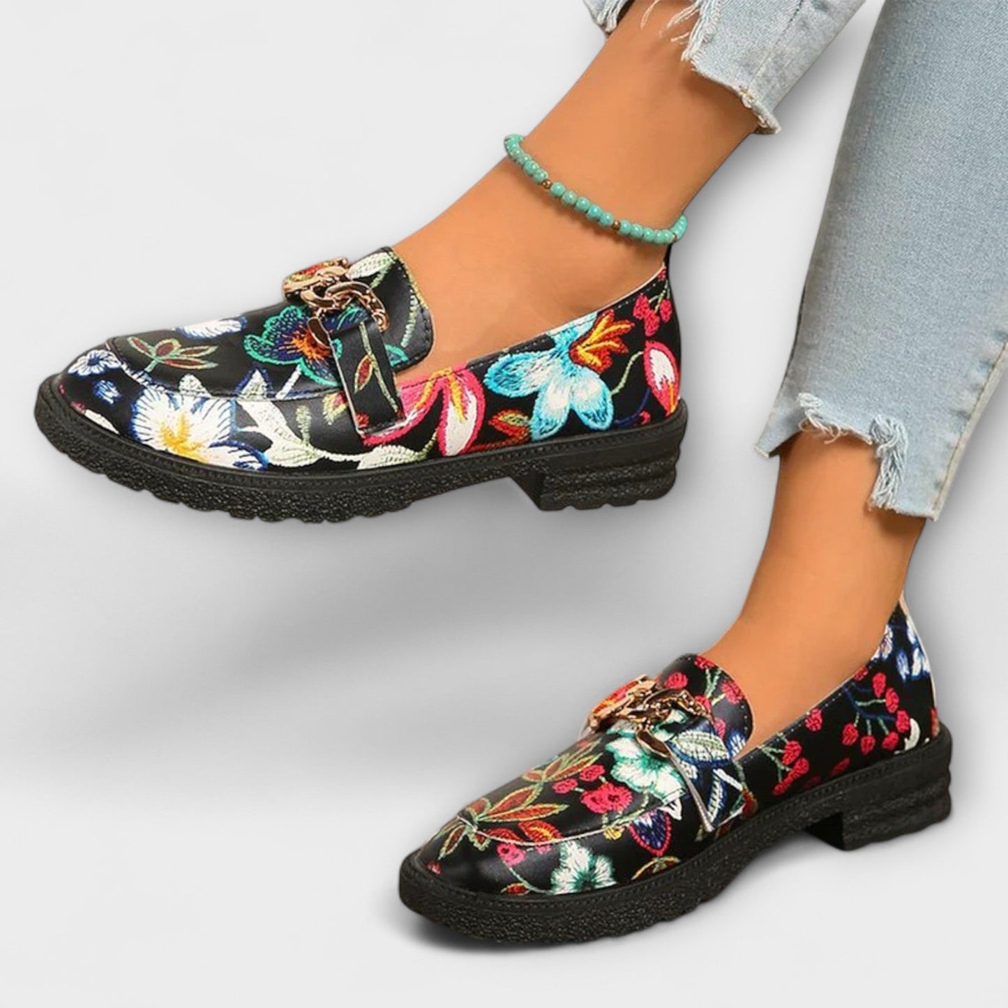 Orla – Mocassins coloridos com padrão floral