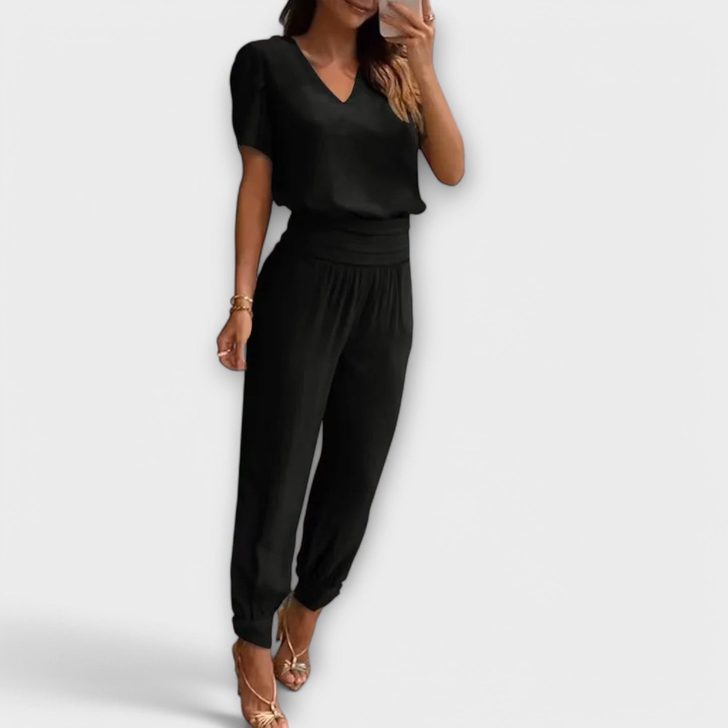 Irmelin – Conjunto Elegante com Blusa e Calça