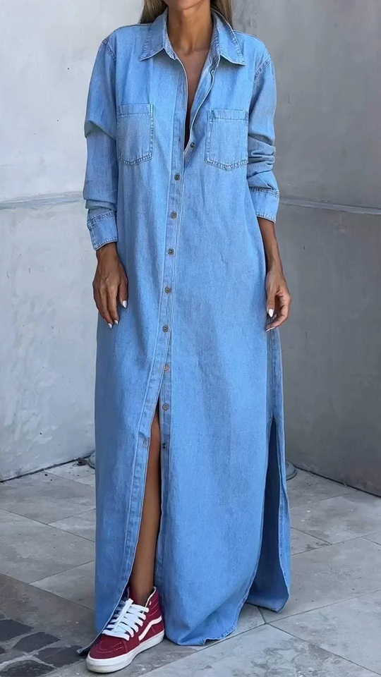 Delana - Vestido Casual com Botões